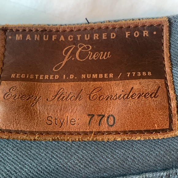 J Crew 770 grey slim/straight copper rivet cotton jeans EUC - Picture 2 of 7